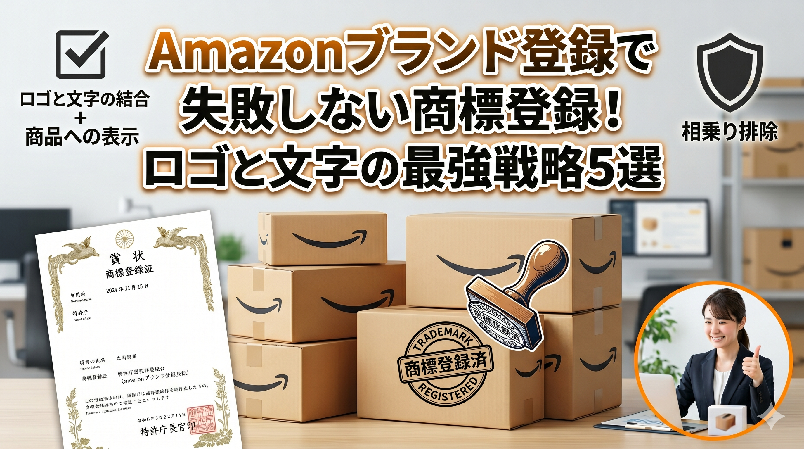 Amazonブランド登録で失敗しない商標登録！ロゴと文字の最強戦略5選